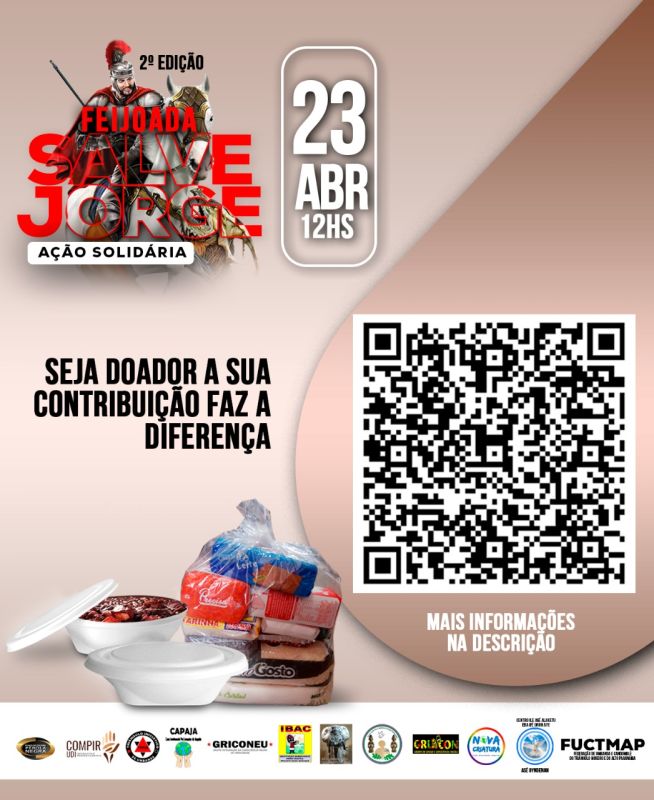 2ªEDIÇÃO FEIJOADA SALVE JORGE AÇÃO SOLIDÁRIA