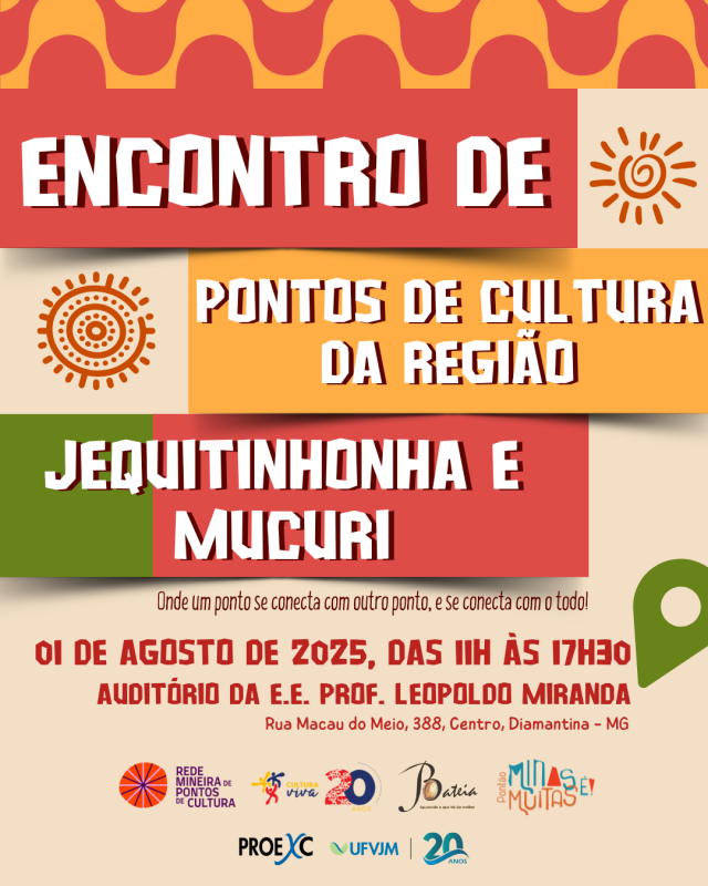 ALÔ PONTOS DE CULTURA DO JEQUITINHONHA E MUCURI!!!!
